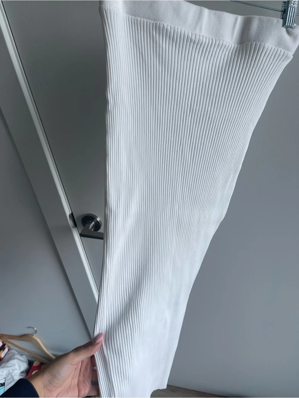 Zara white ribbed